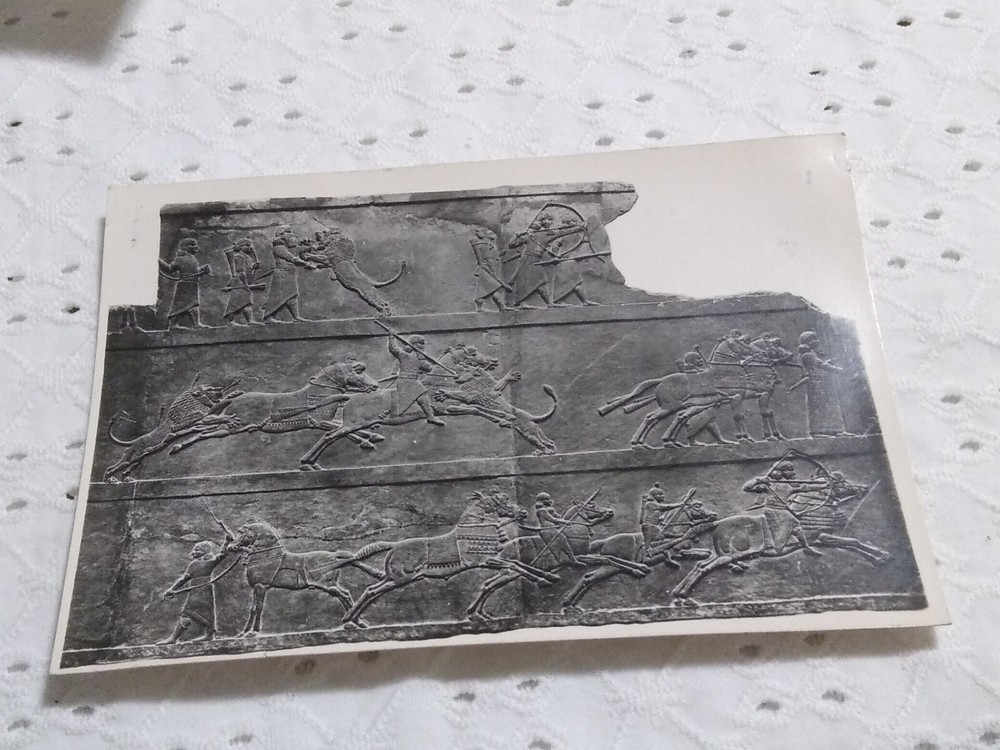 VTG RPPC REAL PICTURE ASHUR-BANI-PAL, KING OF ASSYRIA RARE MUSEUM ART POST CARD