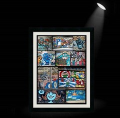 BRAZIL WALL GRAFFITI POSTER PRINT RIO DE JANEIRO COLLAGE STYLE 12×18
