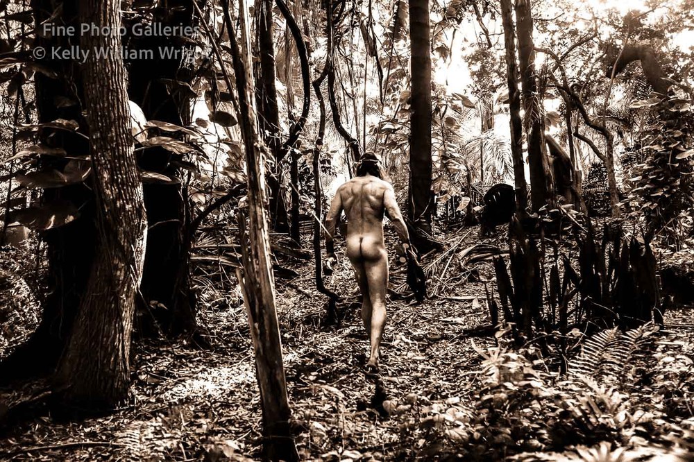 Original Male Nude KELLY WILLIAM WRIGHT Muscle Men JUNGLE WORK #1 – 13×18 Photo