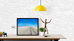 Tracks vanishing in the desert, High Resolution Image, Many Formats, TV Art