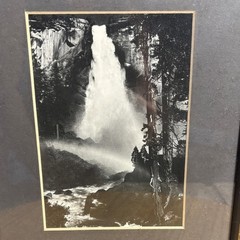 Vintage Ansel Adams Nevada Fall Photo Print 1994 Yosemite National Park Framed