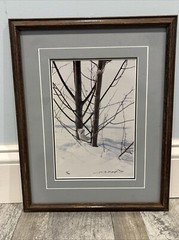 ERMINE IN TREES FRAMED BY THOMAS MANGELSEN 45 OF 950 SIGNED 1993 RARE 15 X 12