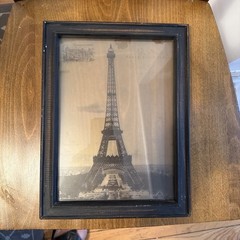 Framed Glass Print Of Aifel Tower. Originally Part Of 4 Sided Candle Holder