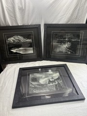 7 Framed & Matted Ansel Adams Prints: Denali, Winter Storm, Siesta, Etc