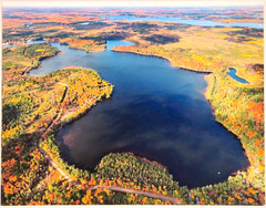 North Nokomis, Newbold, Oneida County, Wisconsin. Aerial Photo. Frame Optional.