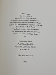 Dennis Hopper – Signed & Numbered OUT OF THE SIXTIES Collectors 1st Edition 1986