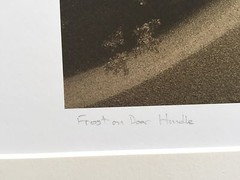 BRUCE BLUM SIGNED Sepia Toned Photo Print (19″X 15 «)-«Frost on Door Handle «