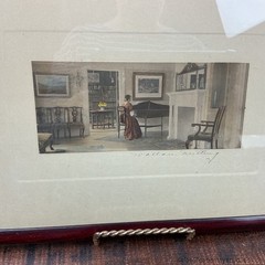 Wallace Nutting Sunshine and Music Colorized Photograph Print Pencil Signed