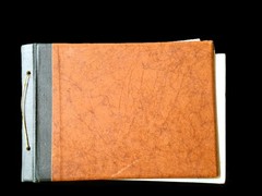 Photo Album Ancient B/W Photos 25 Sheets 75 Pictures Approx 23x16x4cm