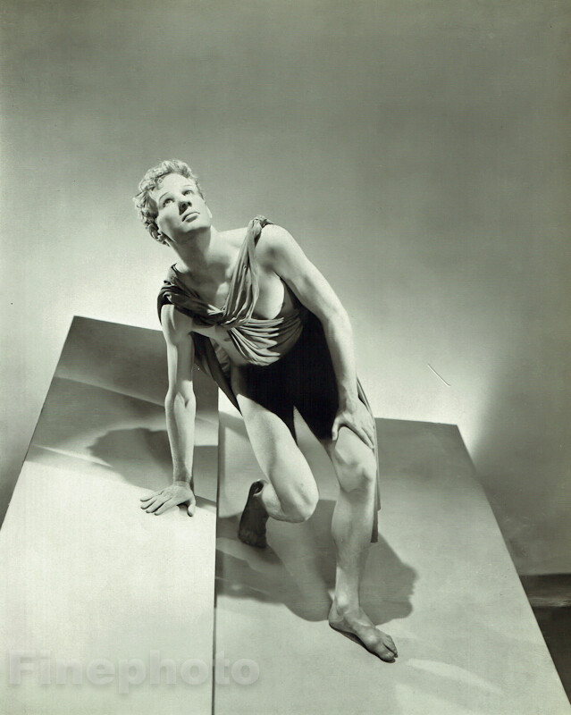 1937 NYC Ballet GEORGE PLATT LYNES Dancer Apollo LEW CHRISTENSEN 13×10 Photo Art