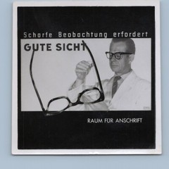 Advertising Advertising GDR – OPTICIAN Glasses Man Good Vision – Old Photo 1950s 1960s
