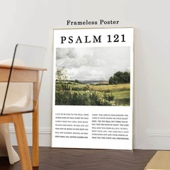 Psalm 121 Wall Art Vintage Landscape Pictures Inspirational Christian Posters…