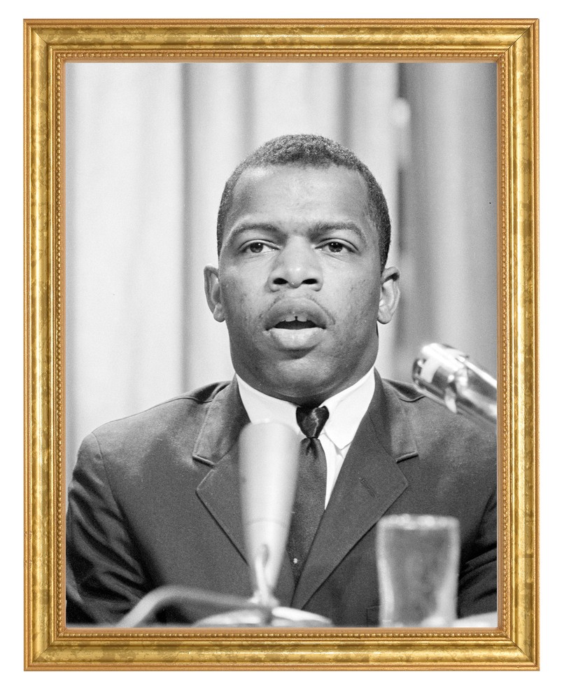 John Lewis Photograph in a Aged Gold Frame