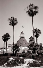 Hotel Del, Coronado Island, San Diego, Beach Scene Framed Photograph Wall Art