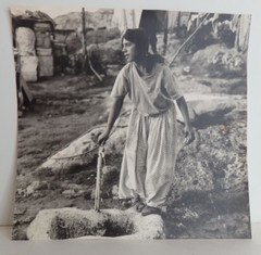 VTG 1994 9″ Black & White Photo Greek Muslim Roma Gypsy Woman Documentary