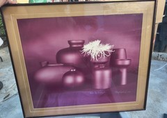 Vtg 80s Photograph Print Titled «Still Life in Black» by Artist Greg Copeland