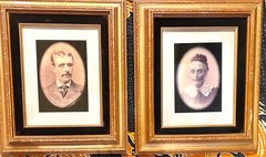 SET/2, HAUNTED MEMORIES LENTICULAR Portraits Edward Allen SIGNED 5×7″ Framed