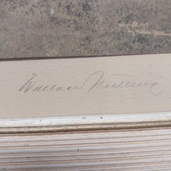 1907 Wallace Nutting signed name & title w/pencil w/gold signature on photo