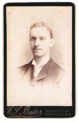 Photograph E. S. Baker, Birmingham, Bristol St 82, Portrait of a Gentleman