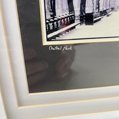 Pair of Signed George J Kunze Originals of Central Park in the Winter