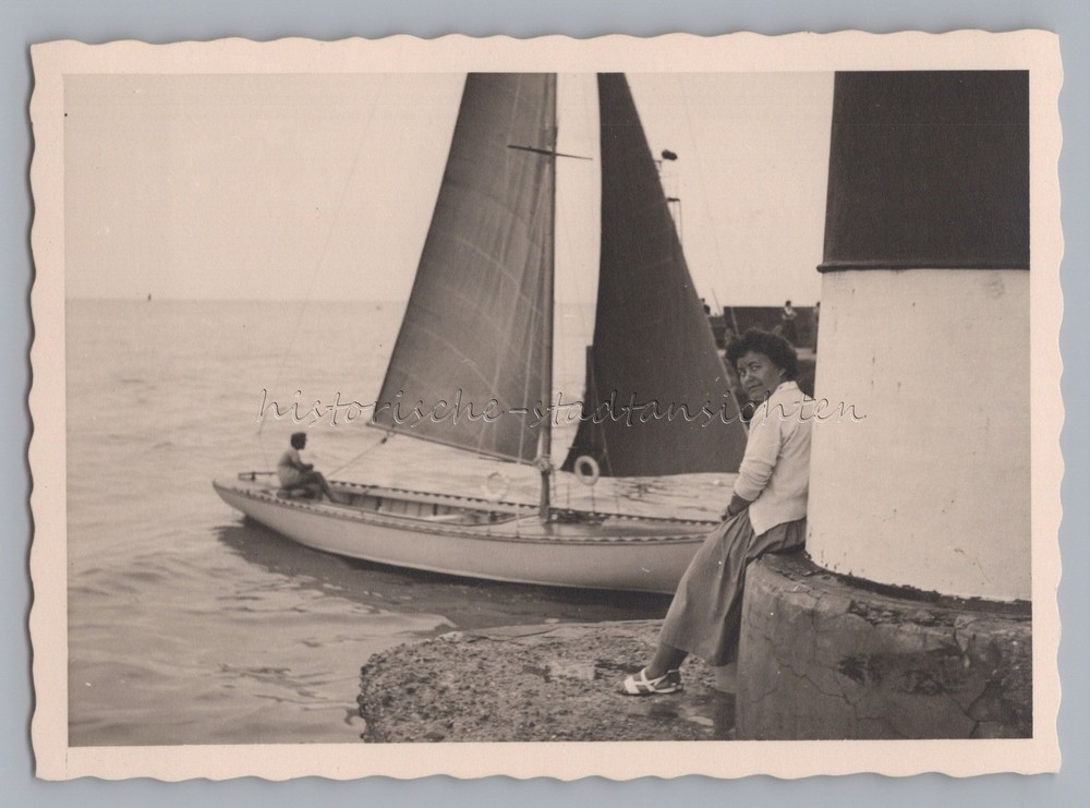Gabicce Mare Umbria Italy 1956 – Sailboat – Photo 1950s
