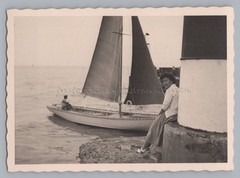 Gabicce Mare Umbria Italy 1956 – Sailboat – Photo 1950s