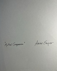 Anne Sager Signed Photograph Mutual Compassion Vintage B&W Fine Art Photo