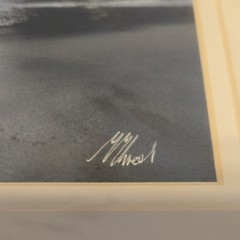 Monica & Michael Sweet Color Photograph Hawaiian Beach Sunset Ocean Matted