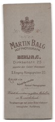 Photograph Martin Balg, Berlin-C, Dirksenstrasse 25, portrait young lady in pretty