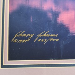 Johnny Johnson «Denali Sunset» Ltd Ed Print 823/950 Signed 1987 Framed