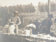 1910s 20s Brickyard Brick Making Workers Photograph 8X10 Antique Machine