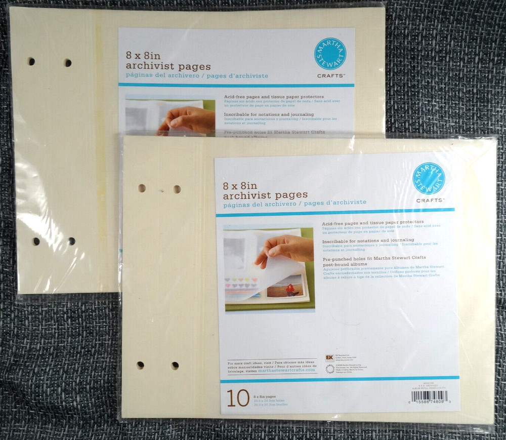 8×8 Archivist Pages Martha Stewart Lot of 2