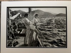 Winnie off the coast of Cannes Helmut Newton Pigment Print Framed COA