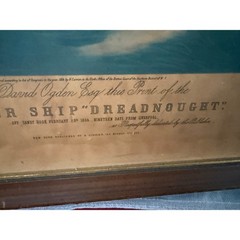 Clipper Ship «Dreadnought» Off Sandy Hook 1854 Antique Lithograph 19X15″