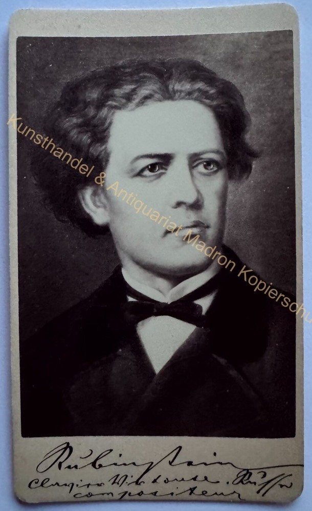 Orig CDV litho photo photograph picture old fashion around 1870 musician Anton Rubinstein