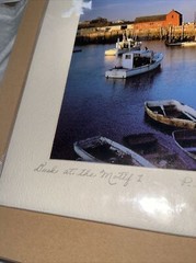 Dusk at the Motif 1 Rockport Massachusetts 8 x 10″ SIGNED Matted Photograph