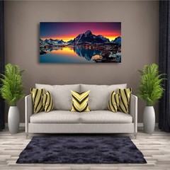Nature Wall Art Colorful Lake Mountain Picture Canvas Prints Poster Landscape…