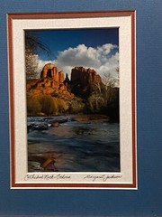 Cathedral Rock Sedona AZ framed 9.5 x 11.5 color photo signed Margaret Jackson