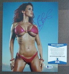 BIANCA BEAUCHAMP Playboy Playmate Hand Signed 8×10 Autograph Beckett COA