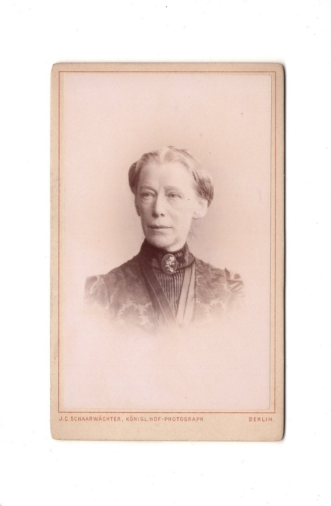 Schaarwächter CDV photo lady portrait-Berlin 1889
