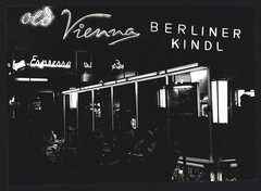 Photography Berlin, Espresso Bar Old Vienna on Kurfürstendamm at night