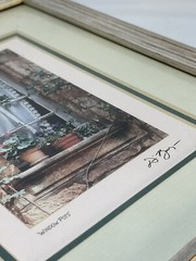 DENNIS BARLOGA Listed Artist «Window Pots» Photograph Signed Framed 1992