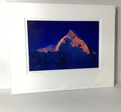 Fine Art Photograph Artesonraju Alpenglow Peruvian Andes Signed & Matted