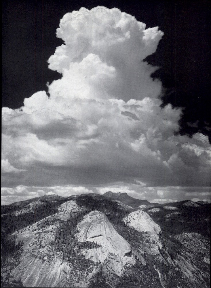 1959 Ansel Adams North Dome Thunderhead Yosemite Valley National Park Art Photo