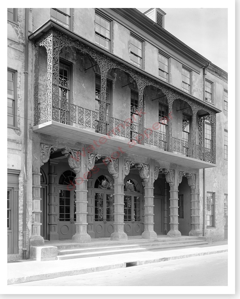 Dock Street Theatre Planters Hotel 1930’s Charleston SC Silver Halide Photo