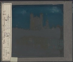 Basilica Notre-Dame de Fourvière Lyon, Antique Glass Color Plaque, 8.5×10 Cm