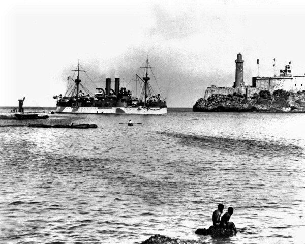 New Spanish-American War Photo: USS MAINE Entering Havana Harbor – 6 Sizes!