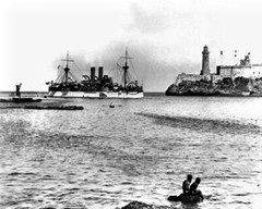 New Spanish-American War Photo: USS MAINE Entering Havana Harbor – 6 Sizes!