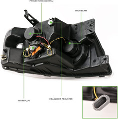 7422442113101 Compatible with 2004-2008 Ford F150 / 2006-2008 Lincoln Mark LT Se