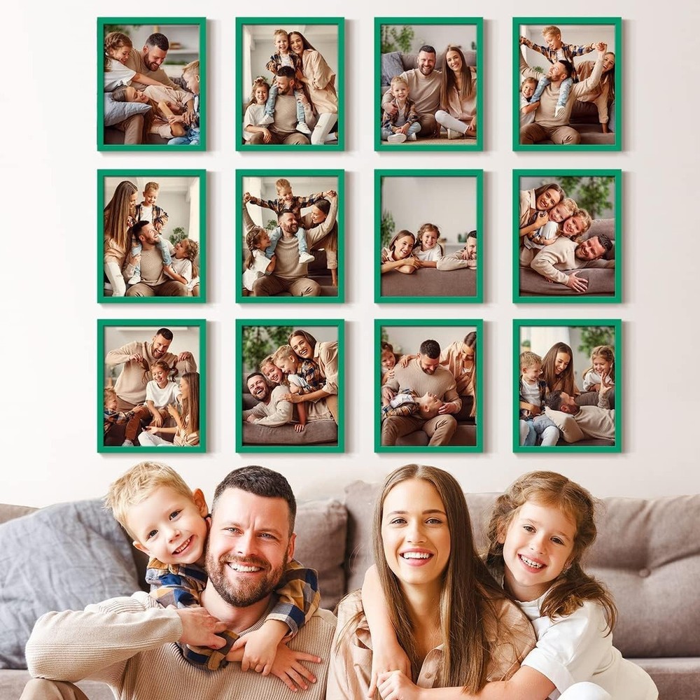 Renditions Gallery Set of 12, 8X10 Custom Photo Prints with Real Wood Picture…